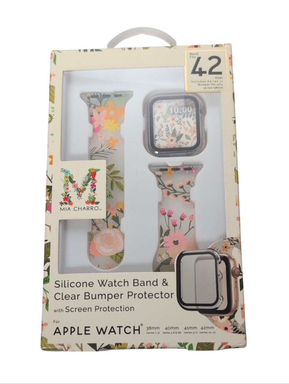 Mia Charro Apple Watch Band & Bumper Set Floral Print